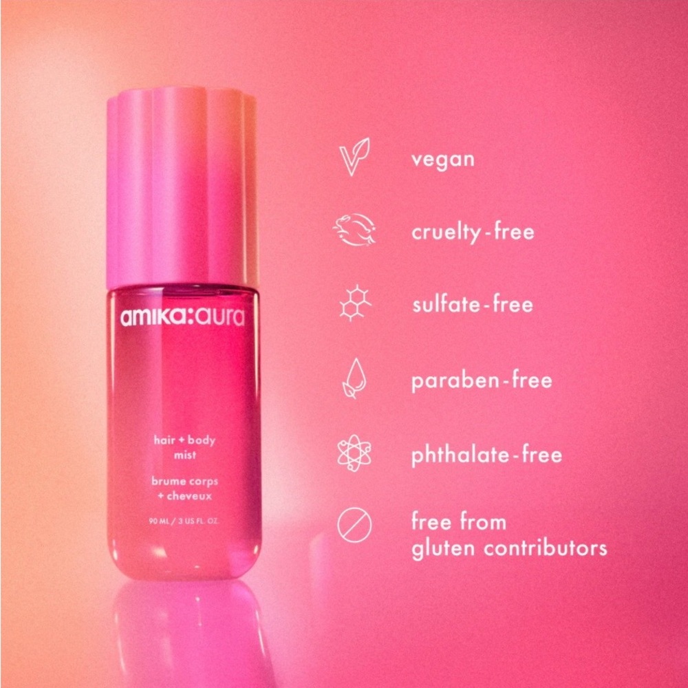 Amika Aura Pink Hair and Body Mist - Picture 6 of 8